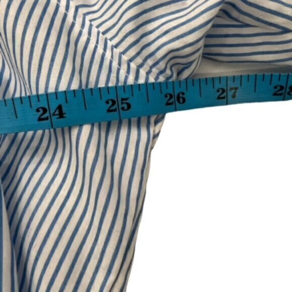 🛍️2 for $25 Sale🛍️ Embroidered Shoe Fashion Striped Long‎ Sleeve Button Up XL - Picture 4 of 11